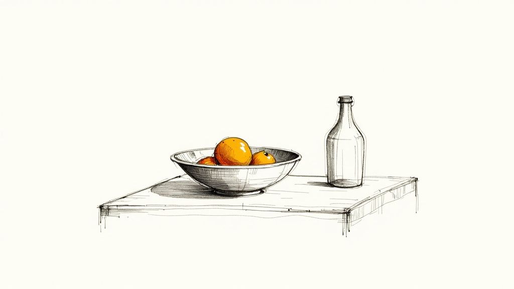 Observational Still Life Sketching Mastering Form and Light